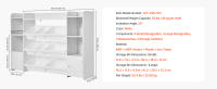 SucceBuy Organizador de juguetes y estantería para niños de 4 niveles con 8 contenedores de almacenamiento, color blanco - details 1