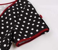 Vestido de Verano Vintage Hepburn Polka Dot de Contraste Cuello Cuadrado de los 50 Cintura Alta - details 43