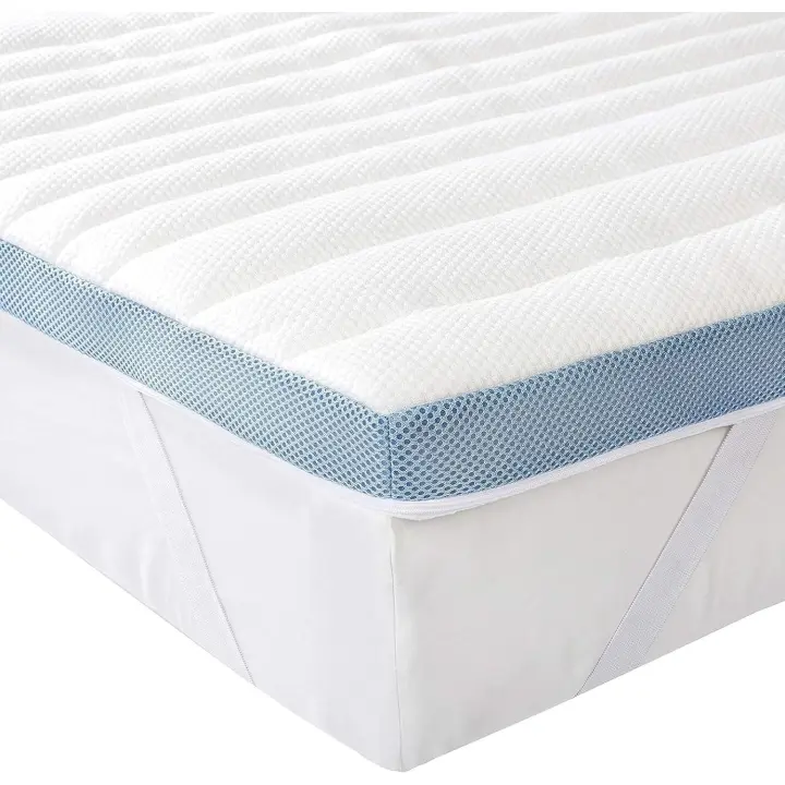 Colchón de Espuma viscoelástica Topper con memoria con Funda removible y lavable - 1