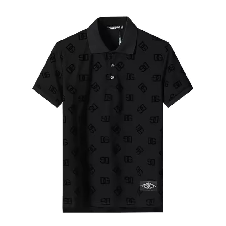 Camisa casual POLO básica de moda de verano superior, camiseta holgada de algodón puro para hombre, nueva camisa de manga corta para pareja con logotipo bordado en la parte delantera - 1