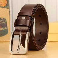 Cinturón con hebilla de Pin de aleación de PU para hombre, cinturones de ocio de negocios, cinturones negros de invierno para hombre - details 1