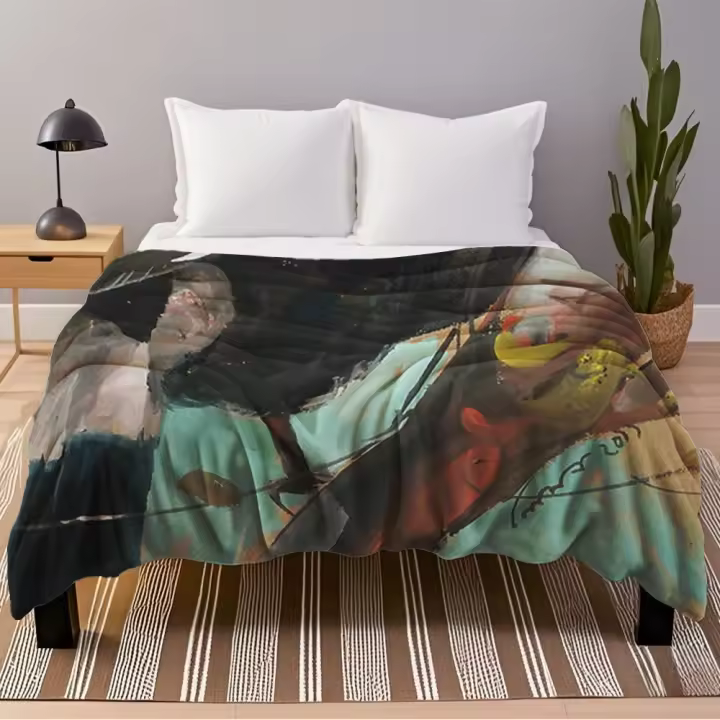 Manta de Cama de Franela Minimalista para Todas las Estaciones Dulce Tigre de Bengal para Niños y Mascotas Cubierta de Cama Transpirable - 1