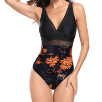 Bañadores de una pieza con estampado para mujer, traje de baño adelgazante - details 31