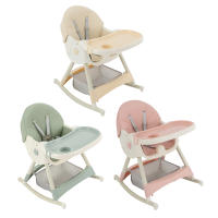 Silla alta con mesa para bebé, sillón reclinable ajustable, color caqui, Verde menta y rosa - details 2