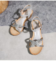 Nuevas sandalias de moda con diamantes de imitación, versión coreana, plataforma y tacón de cuña para mujer - details 45