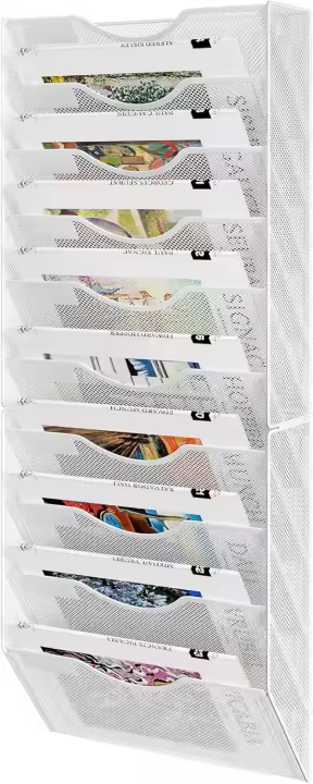 Soporte Colgante de Pared para Archivos Organizador de Documentos de Papel de 12 Niveles - 1