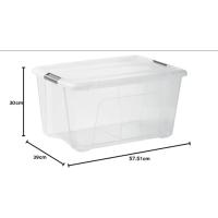 Cajas de Almacenamiento de Plata de 45L con Tapas Duraderas, Apilables para Dormitorio, Armario, Oficina Organizadora de Ropa y Zapatos - details 2