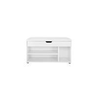 Armario para Zapatos con 3 Compartimentos Zapatero con 3 Niveles Blanco Ajustable-Entrada de Puerta Pasillo Sala de Estar Dormitorio 60 x 24 x 120 cm LBC03WT, Madera de ingeniería - details 6