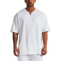 Camisetas Casuales de Hip Hop para Hombres Manga Corta, Algodón, Impermeable, Uso en Gimnasio, Bodybuilding Instrucciones de Cuidado de la Tela, Hechas en China - details 7