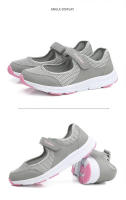 Zapatos informales de verano para mujer, zapatillas suaves y portátiles, suela plana, transpirables, sin cordones, color blanco - details 21