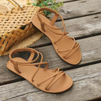 Sandalias planas con correa fina para mujer, novedad de verano, estilo de hadas al aire libre en las nubes con vestido - details 1