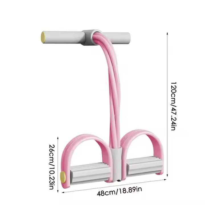 Extractor de Pedal de Yoga, banda de resistencia portátil, ejercitador Abdominal multicolor, elástico para estiramiento, 6 tubos - 1
