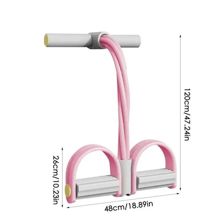 Extractor de Pedal de Yoga, banda de resistencia portátil, ejercitador Abdominal multicolor, elástico para estiramiento, 6 tubos - 1