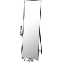 Espejo Grande de Cuerpo Completo 140x51cm Marco Negro Espejo de Cristal Templado de Alta Definición - details 28