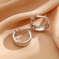 Pendientes de botón geométricos para mujer, aretes de bucle grande de alto sentido, pendientes de bucle frío - details 6