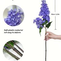 Flor Lila de silicona Artificial rosa, púrpura, 75 Cm, plantas artificiales de imitación, simulación de flores falsas de plástico, adornos para el salón - details 11