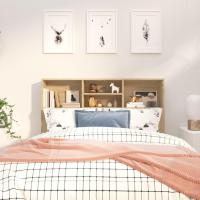 Mueble de Cabeza de Armario de Dormitorio Blanco Estantería de Pared con Almacenamiento - details 48