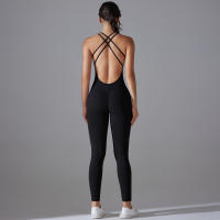 Hamidou-body de Yoga elástico, ropa de gimnasio, ropa deportiva de realce, mono de entrenamiento sin espalda, conjunto de Yoga de alta elasticidad para gimnasio - details 15
