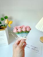 Kit de posavasos de ramo de rosas tejido a manodiyManteles individuales terminados - details 7