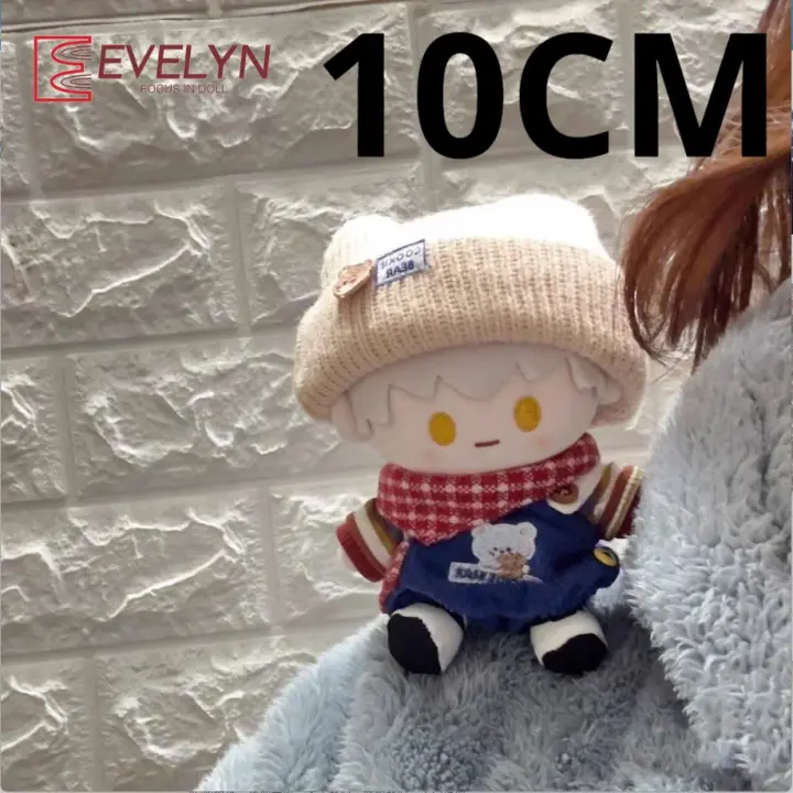 Evelyn-gorro de punto de 10cm, bufanda roja, pantalones con correa, conjunto de ropa para muñeca, regalo de cumpleaños exquisito, amor y espacio profundo, Genshin Impact - 1
