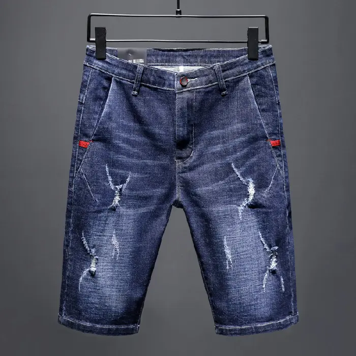 Pantalones cortos casuales para hombre Skinny Runway Short Jeans para hombre Pantalones cortos - 1