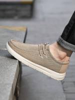 (Lo mejor) Zapatillas de punto transpirables para hombre, ligeras y antideslizantes, de color liso, deportivas y sencillas - details 4