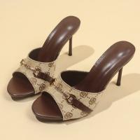 2025 moda europea y americana zapatillas de tacón alto de una palabra zapatillas casuales diarias para mujer zapatos de mujer de gran tamaño. - details 12