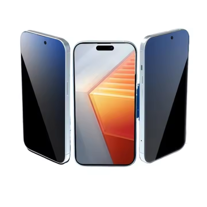3 uds 8K instalación sin polvo vidrio templado para iPhone 13 14 16 15 11 12 Pro Max 15 14 Plus X XR XS Protector de pantalla de privacidad - 1