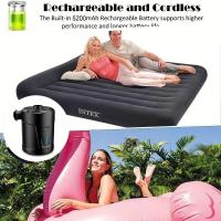 Bomba eléctrica portátil ss de doble uso para piscina, colchón de aire y más - Batería recargable de 5200 mAh, negra - details 1