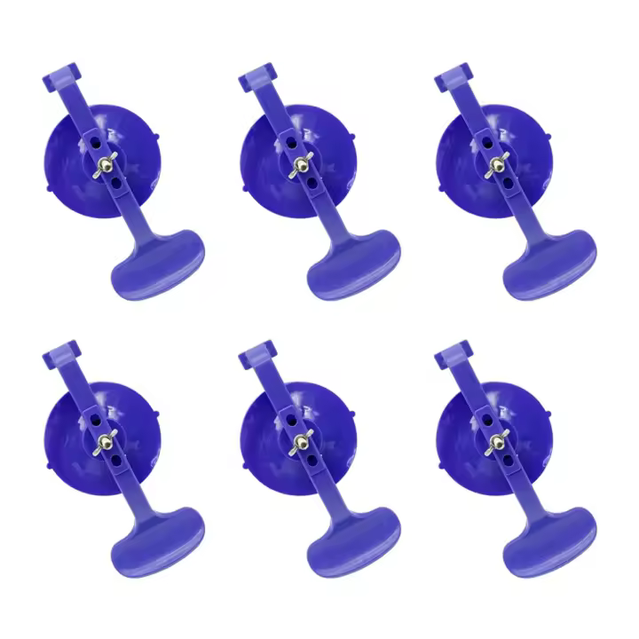 Juego de abrazaderas de ventosa, Kit de abrazadera de clase para parabrisas de vidrio Convertible de coche, pegado de reparación superior, 6 piezas - 1