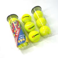 CAMEWIN-accesorios de tenis profesionales de goma de fibra de alta elasticidad, pelotas de juego de entrenamiento de competición, duraderas para exteriores, 3 uds. - details 1