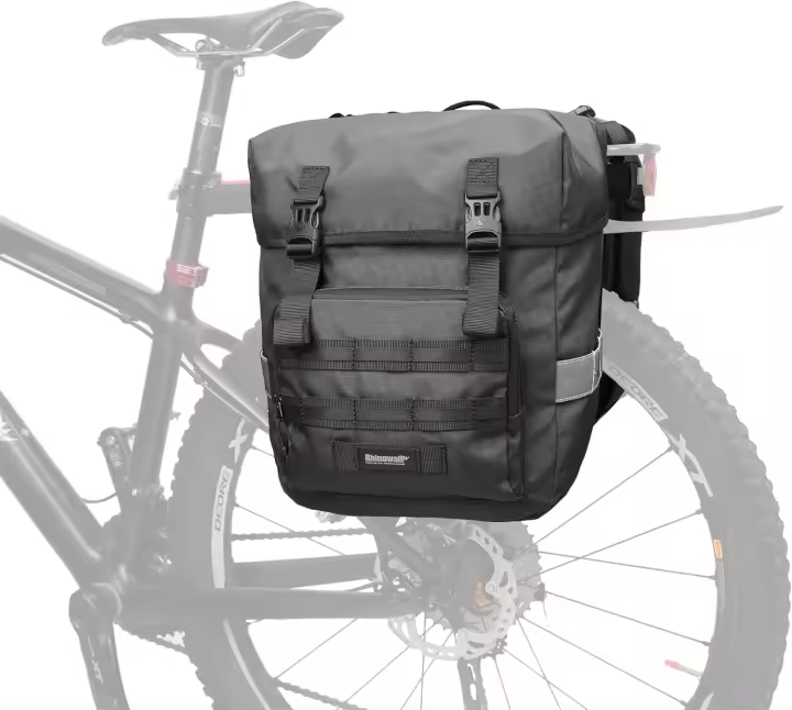 Bolsa de Mochila de Bicicleta Profesional de 40L Doble Bolsa de Sillín para Rack Trasero Reflejante - 1