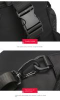 Bolso de hombro a la moda para hombre, bolso de pecho multifunción de gran capacidad, bolso de mensajes deportivo, bolso cruzado de tela de Color sólido para hombre - details 4