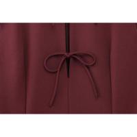 BUNO-Vestidos de fiesta de noche elegantes de primavera para mujer, dobladillo ancho ondulado, lazo decorado, liso, sin mangas, cuello redondo, vestidos de moda - details 33