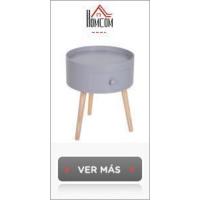 Juego de 2 Mesas Auxiliares Redondas Apilables Mesas Nidos Modernas con Encimera en Efecto de Mármol y Marco de Acero Ø60x46 cm y Ø40x40 cm Blanco - details 12