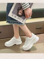 2024 primavera nuevo M05 zapatos de tenis de encaje Casual para hombres blanco de corte bajo deportes y ocio invierno fondo grueso - details 17
