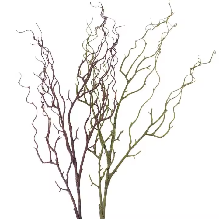Rama de árbol de simulación de plástico de lujo, sauce Artificial de 120cm, planta falsa elegante y realista, decoración para sala de estar - 1