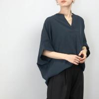 Nuevo vestido de verano Jersey con cuello en V suelto y delgado camisa de color sólido 6 colores - details 35