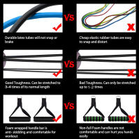 Yoga Pull Rope Fitness Exercises Resistance Bands with Handles Home Gym Strength Training Tubes Workout Bands for Shoulder Arm - details 2