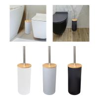 Juego De Cepillo Para Inodoro Antigrasa Pequeño Y Resistente Con Soporte Limpieza De Baño Accesorio De Baño Con Mango Longitudinal - details 3