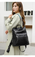 Mochila retro de cuero PU para mujer, bolso de hombro antirrobo, mochila de viaje de ocio, bolso para portátil de gran capacidad - details 22