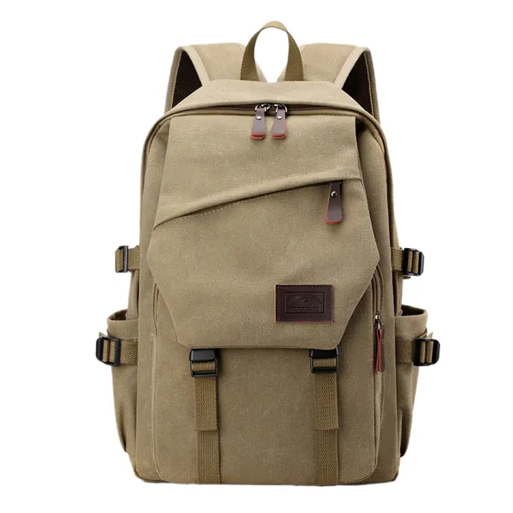 Mochila de lona de alta calidad para hombre, bolso escolar de gran capacidad para adolescentes y niños, mochila de viaje antirrobo, bolso de hombro - 1