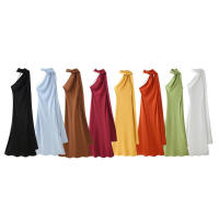 BUNO-Vestido de fiesta con cinta de raso y cuello Halter para mujer, vestidos elegantes sin espalda y con hombros descubiertos, batas lisas para primavera 2025 - details 1