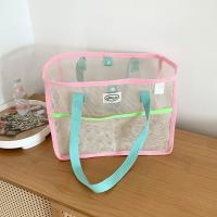 Bolsa de aseo de malla para bolso, bolsa de almacenamiento de ropa de gran capacidad de Color fresco, bolsa de lavado multibolsa, organizador de ducha colgante - details 10