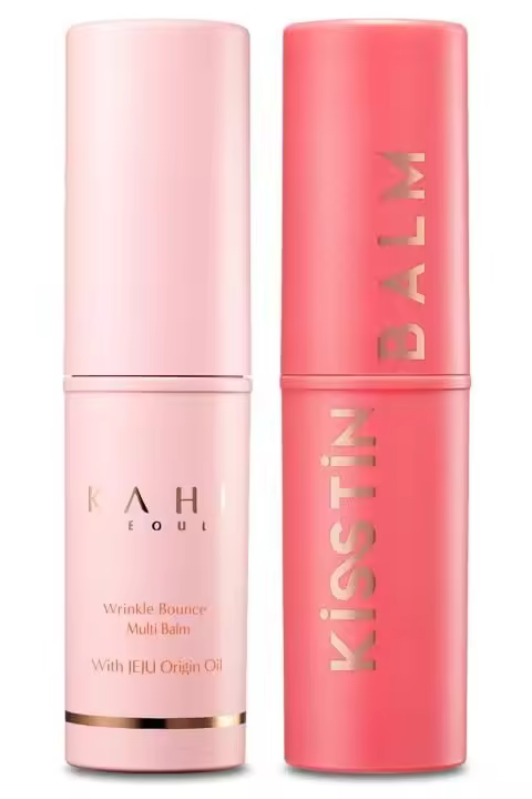 KAHI Multi Max Daily for + Kisstin Pink Moisturizer and Check Stick Crema hidratante todo en uno para labios, ojos y cuello, base de maquillaje y rostro - 1