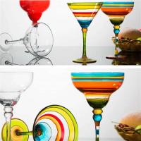 Cola hecha a mano colorida roja alta copas de champán copa de vino accesorios de Bar Barwar - details 4