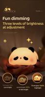 Luz LED nocturna de conejo, lámpara de noche recargable por USB, Sensor táctil, luz de ambiente de silicona, lámpara de oveja Panda para decoración de dormitorio de niños - details 6