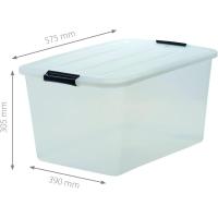 Cajas de Almacenamiento de Plata de 45L con Tapas Duraderas, Apilables para Dormitorio, Armario, Oficina Organizadora de Ropa y Zapatos - details 22