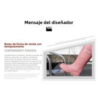 Botas de Lluvia de Moda para Mujeres Antideslizantes, Acolchadas, Calientes para Todas las Estaciones - details 4