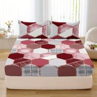 Juego De Sábanas Ajustables De 3 Piezas, Juego De Cama Con Estampado Multicolor, Suave, Cómodo Y Transpirable - details 3
